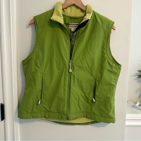 Vintage LL Bean Green Vest Jacket Large - Picture 9 of 13